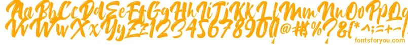 Delimax Font – Orange Fonts on White Background