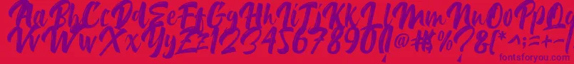 Delimax-fontti – violetit fontit punaisella taustalla