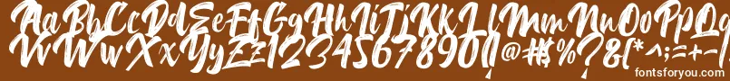 Delimax Font – White Fonts on Brown Background