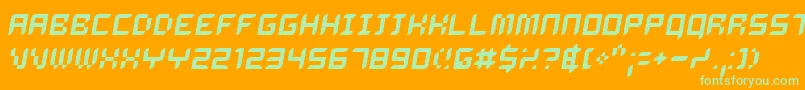 DELIO    Font – Green Fonts on Orange Background