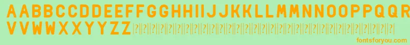 Delio trial Font – Orange Fonts on Green Background