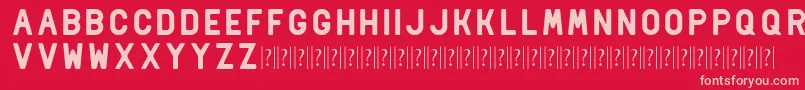 Delio trial Font – Pink Fonts on Red Background