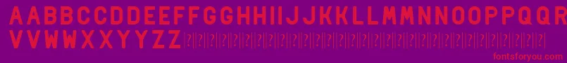 Delio trial Font – Red Fonts on Purple Background