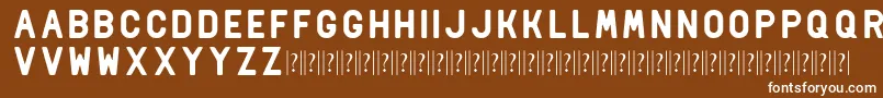 フォントDelio trial – 茶色の背景に白い文字