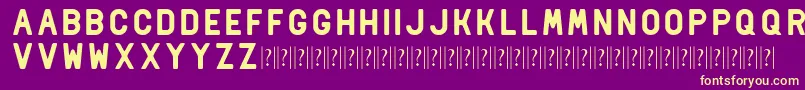 Delio trial Font – Yellow Fonts on Purple Background