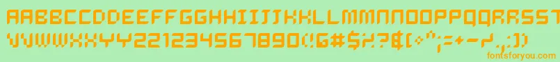 delirg   Font – Orange Fonts on Green Background