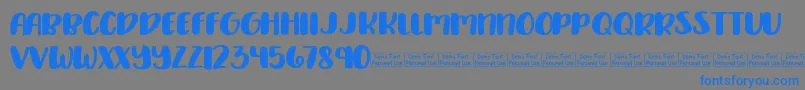 Delirious Demo Font – Blue Fonts on Gray Background