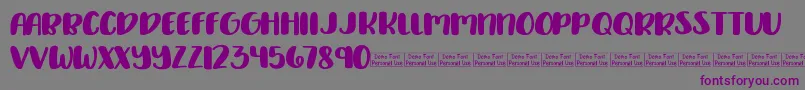 Delirious Demo Font – Purple Fonts on Gray Background