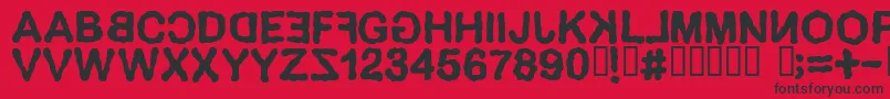 DELIRIUM Font – Black Fonts on Red Background