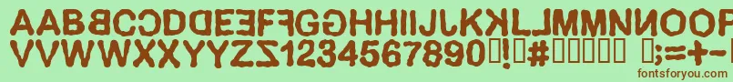 DELIRIUM Font – Brown Fonts on Green Background