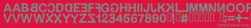 DELIRIUM Font – Gray Fonts on Red Background