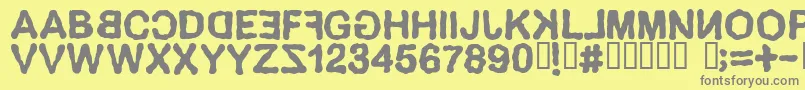 DELIRIUM Font – Gray Fonts on Yellow Background