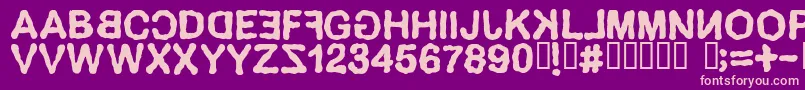 DELIRIUM Font – Pink Fonts on Purple Background