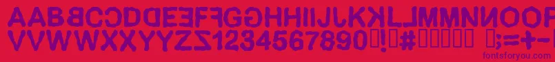 DELIRIUM Font – Purple Fonts on Red Background
