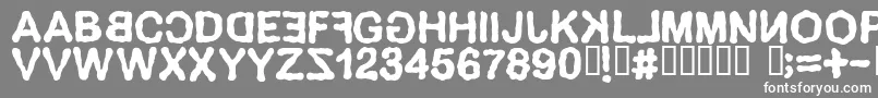 フォントDELIRIUM – 灰色の背景に白い文字