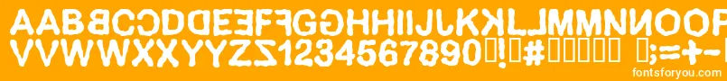 DELIRIUM Font – White Fonts on Orange Background