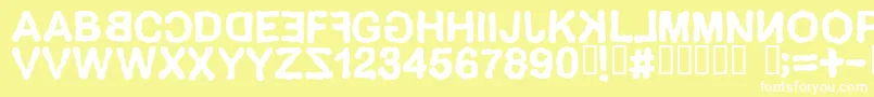 DELIRIUM Font – White Fonts on Yellow Background