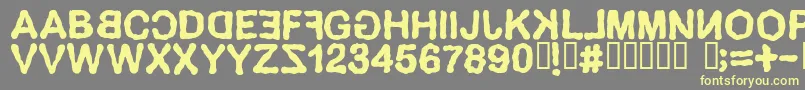 DELIRIUM Font – Yellow Fonts on Gray Background