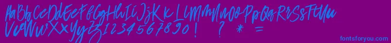 Шрифт delisa – синие шрифты на фиолетовом фоне