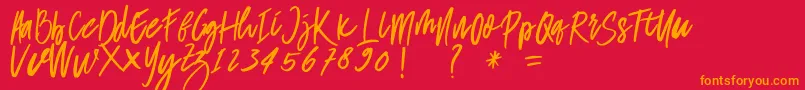 delisa Font – Orange Fonts on Red Background