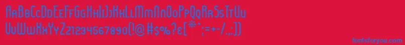 LadyIceSmallCaps Font – Blue Fonts on Red Background