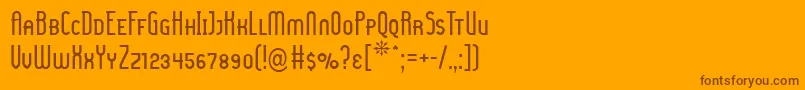 LadyIceSmallCaps Font – Brown Fonts on Orange Background