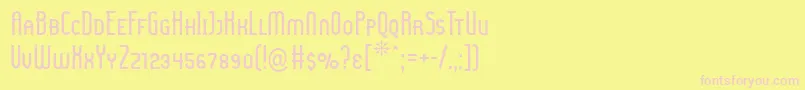 LadyIceSmallCaps Font – Pink Fonts on Yellow Background