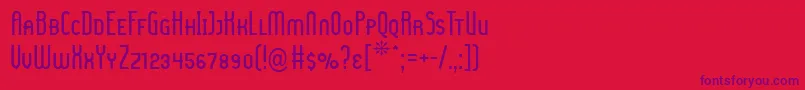 Czcionka LadyIceSmallCaps – fioletowe czcionki na czerwonym tle