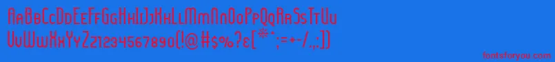 LadyIceSmallCaps Font – Red Fonts on Blue Background