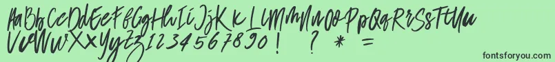 delisa Font – Black Fonts on Green Background