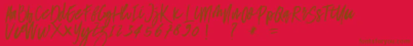 delisa Font – Brown Fonts on Red Background