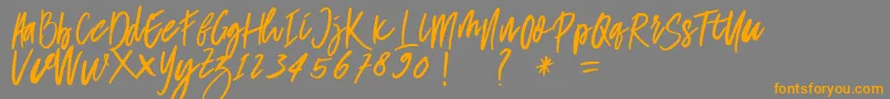 delisa Font – Orange Fonts on Gray Background