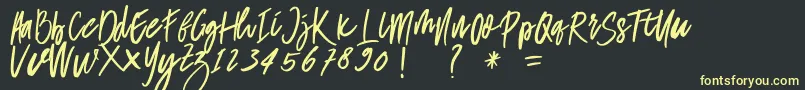 delisa Font – Yellow Fonts on Black Background