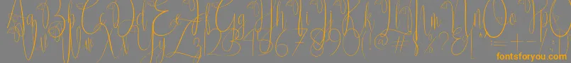 fuente Delissa Script – Fuentes Naranjas Sobre Fondo Gris