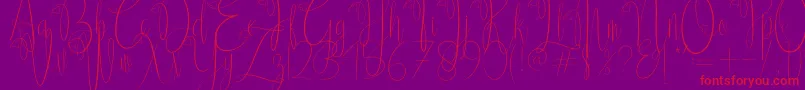 fuente Delissa Script – Fuentes Rojas Sobre Fondo Morado