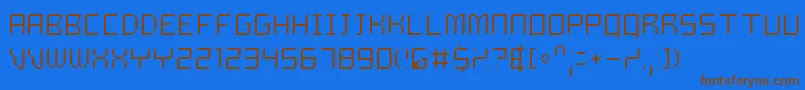Шрифт DELIT    – коричневые шрифты на синем фоне