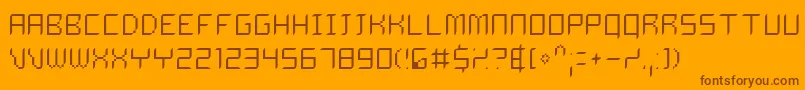 DELIT    Font – Brown Fonts on Orange Background
