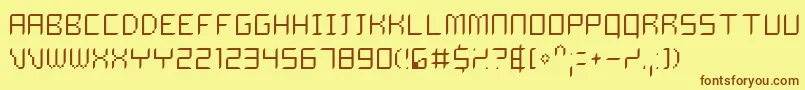 DELIT    Font – Brown Fonts on Yellow Background