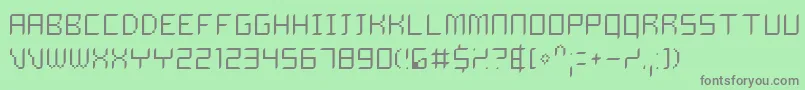 フォントDELIT    – 緑の背景に灰色の文字