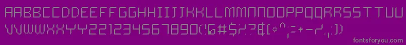 フォントDELIT    – 紫の背景に灰色の文字