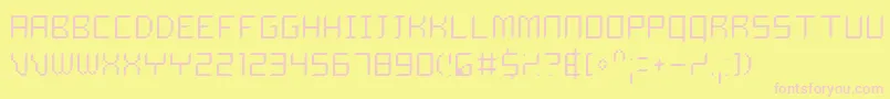 DELIT    Font – Pink Fonts on Yellow Background