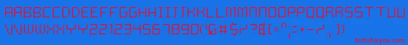 DELIT    Font – Red Fonts on Blue Background