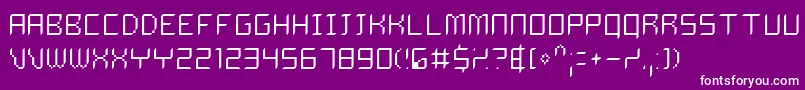 フォントDELIT    – 紫の背景に白い文字