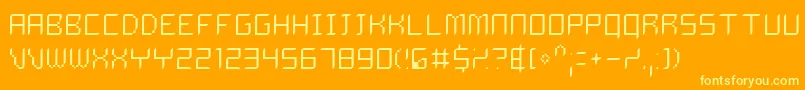 フォントDELIT    – オレンジの背景に黄色の文字