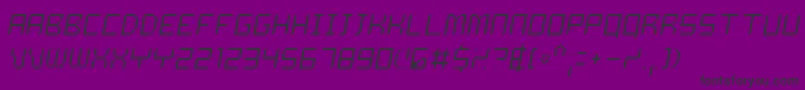 DELITO  -Schriftart – Schwarze Schriften auf violettem Hintergrund