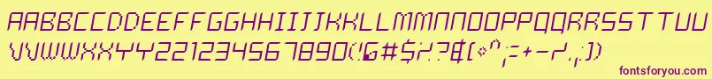 DELITO   Font – Purple Fonts on Yellow Background