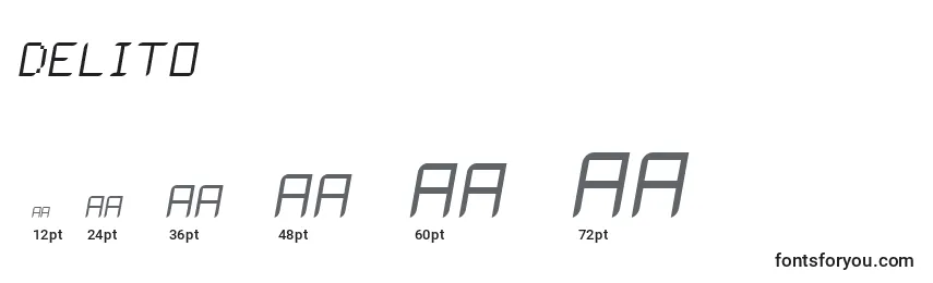 DELITO   (124824) Font Sizes