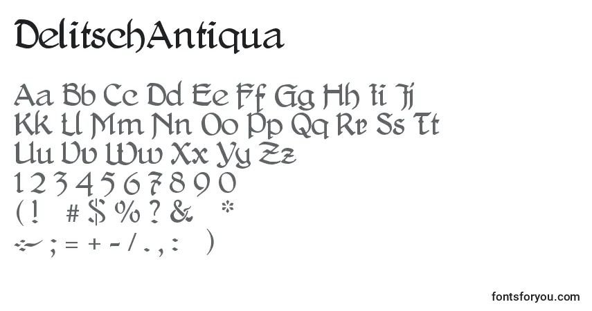 Fuente DelitschAntiqua (124825) - alfabeto, números, caracteres especiales