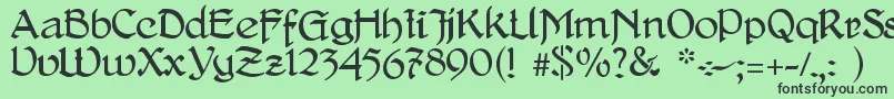DelitschAntiqua Font – Black Fonts on Green Background