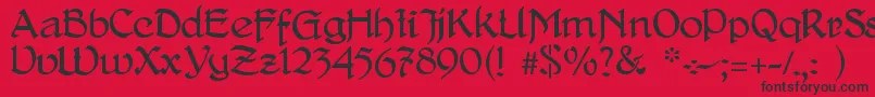 DelitschAntiqua Font – Black Fonts on Red Background
